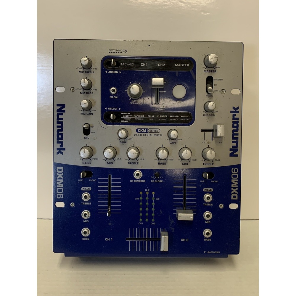 Numark DXM 06 Digital Mixers 24 Bit DJ Guitarists Musicians Working No Powr Cord